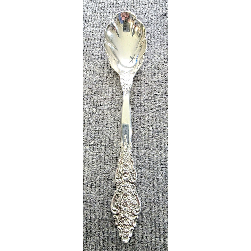 1847 Plated RogersBros. IS, Silver Plated, Silver Scallop Sugar Spoon, Vintage